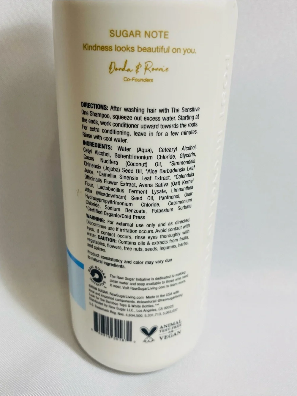 Raw Sugar The Sensitive One Conditioner 18oz Fragrance Free Vegan